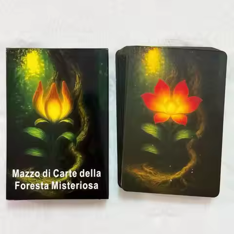 Italian Mysterious Forest Oracle Cards for Meditation Clarity, and Self-Discovery, 12x8cm, 48 Cards,