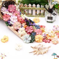THUY 50PCS Artificial Daisy Flower Head 4.5CM Wedding Favor Scrapbooking Party Supplies