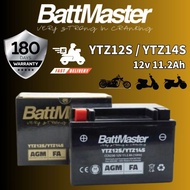 BATTMASTER 12V 11.2AH Battery YTZ12S - YTZ14S - Motorcycle for BENELLI / BMW / CF MOTO / HONDA / KTM