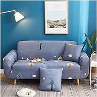 CXBDG Elastic Stretch Sofa Cover SlipcoversAll-inclusive Couch Case for Different Shape Sofa Loveseat Chair L-Style need 2 Sofa Case (Color : W, Size : 4 seat fit 235 300CM)
