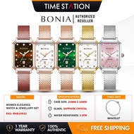 Bonia BNB10933 Series Ladies Analog Quartz Watch Stainless Steel Watch Sapphire crystal