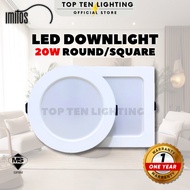 Lampu Led Downlight Imitos Eco Series LED Downlight 20W Model R433 S433 Lampu Siling Plaster Sirim (