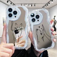 HP Casing Silicone Rearview Mirrorhp for OPPO A15 A16K A17 A31 A38 A39 A3X A5 A53 A54 A55 A57 A58 A6