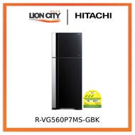 Hitachi R-VG560P7MS - GBK / GPW 450L Top Freezer Fridge