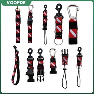 [voqpde] Premium Scuba Diving BCD Mask Camera Torch Webbing Holder Lanyard & Clip