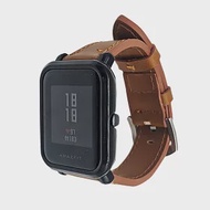 華米米動Amazfit Bip Watch 20mm 替換皮革錶帶皮革棕(送錶帶裝卸工具) 皮革棕