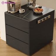 Simple Beautiful Island Cabinet Movable Narrow Island Table Integrated Rock Slab Dining Cabinet