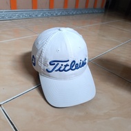 topi golf titleist original men white under visor blue