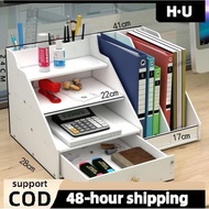 [H·U] A4 Paper Desktop Storage Rack Multilayer For Desk Office Stationery Organizer PH