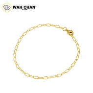 WAH CHAN 916 Gold Bracelet - Paperclip OSB1227