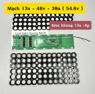 ComBo Mạch 13S 48V (54.6V)+khung 13s6p