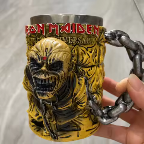 Iron Maiden 50th Band Peripheral Model Cup Iron Maiden Band 50th Anniversary 3D Mug Peripheral Gift 