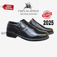 ORIGINAL CHELSEAPOLO 2024 Men shoes double zip formal  / Office wear kasut Pejabat low cut double zi
