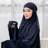 Korean Parachute Mukena Set Lasercut Prayer Rug FeeZa - Premium Korean Parachute Travel Mukena - Adu