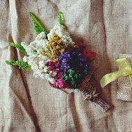 Bunga edelweiss plus vas (tinggi 30cm)