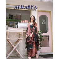 Atarya Set Outer & Dobby Viscose Batik Wrap Skirt (Without Inner, Free Mask)