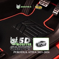 Monster Q 5D Car Carpet - PERODUA ATIVA 2021-2025