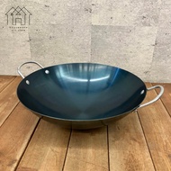 Double Handle Iron Wok Kuali Pan Kuali Hitam Kuali Besar Kuali Masak / Wok Hitam Fry Pan 炒锅 WB32136