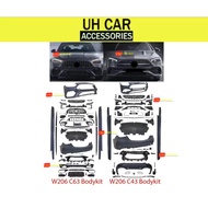 MERC BENZ W206 C63 C43 TAIWAN PP BODYKIT BUMPER SKIRT GRILLE GRILL