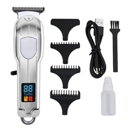 Professional Cordless Hair Clipper for Barbershop  Powerful Motor Fade Haircut Machine with LCD Disp
