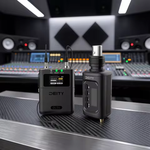 DEITY THEOS DXTX UHF Digital Wireless Transmitter and DEITY D2RX Dual Channel Receiver with 32-bit F