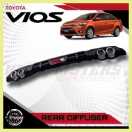 ♙ ☋ ☎ Toyota Vios 2014-2018 Rear Bumper Diffuser #Vroomsters