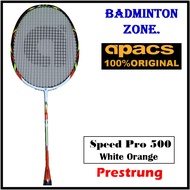 Apacs Speed Pro 500 (White Orange)(3UG2) Badminton Racket