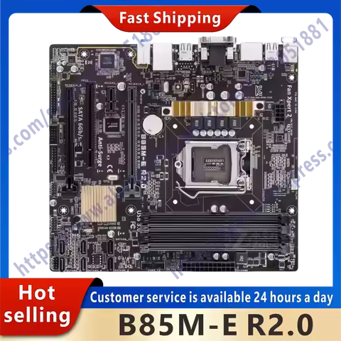 Used B85M-E R2.0 desktop motherboard B85 LGA 1150 for Core i7 i5 i3 SATA3 USB3.0 original motherboar