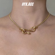 Women's Necklace Snake Necklace Personalized Simple Gold Snake Necklace