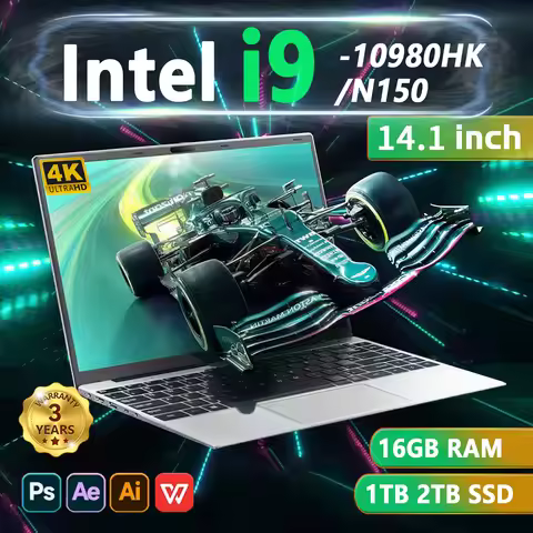 2026 i9 Windows 11 Laptop Intel CORE i9-10980HK/N150 Notebook 14.1 Inch 16GB RAM 1TB 2TB SSD 1920*10