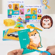 Kids Paper Cutting Kit, DIY Craft Scissor Skills Activity Book for Toddlers