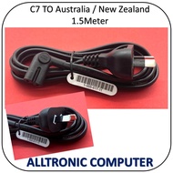 C7 Power Cord Cable  to Australia / New Zealand 2 pin to C7 ( Right Angle) Auz /NZ 2pin Figure 8( Ri