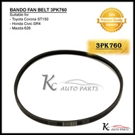 #CLEARANCE# Bando Fan Belt 3PK760 4PK825 for Toyota Corona, Honda Civic, Mazda, BMW, YH51