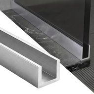 Wesiti 4 ft 1/4" U Channel Aluminium 1/16" Dinding x 3/8" Tinggi Aluminium C Channel Anodized Jernih