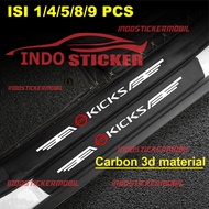 (COD) 9pcs 3D carbon sill plate stickers for nissan Kicks, 3D carbon stickers for kicks trunk step p