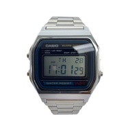 CASIO Men's Watch Digital Stainless BLK SLV SS A158W Direct from Japan Secondhand