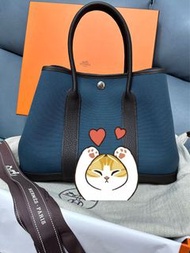 Hermes Garden Party Canvas 30 海軍藍💙