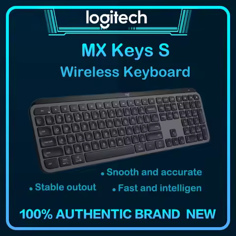 Logitech MX Keys S Wireless Keyboard Bluetooth Logi Bolt USB-C Rechargeable Backlit Multi-device Off