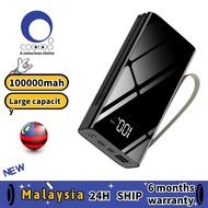 100000mAh Powerbank With Full-Mirror Digital Display Super Large Capacity Battery