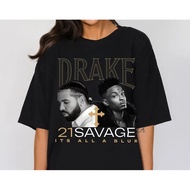 Drake 21 Merch Its All A Blur Tour T-Shirt Gift For Girlfriend Champagne Papi Pattern Clothing Cotto