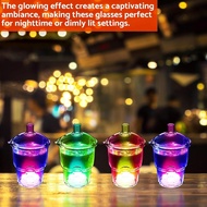Light Up Shot Glasses Set of 24 Shots Cups 2 oz Glow in the Dark Shot Glasses Party Shot Glasses Led