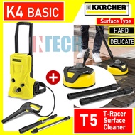 KARCHER K4 BASIC HIGH PRESSURE CLEANER + KARCHER 26440840 T5 T-RACER SURCACE CLEANER