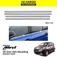 PERODUA MYVI 2005 -2010 door lining chrome / door belt moulding / Lining chrome tingkap / sporty chr