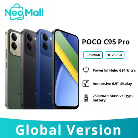 Global Version POCO C95 Pro Smartphone 6.9" Display 120Hz Refresh Rate Helio G91-Ultra 50MP 7500mAh 