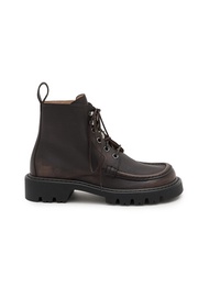 LOEWE SIERRA LEATHER COMBAT ANKLE BOOTS