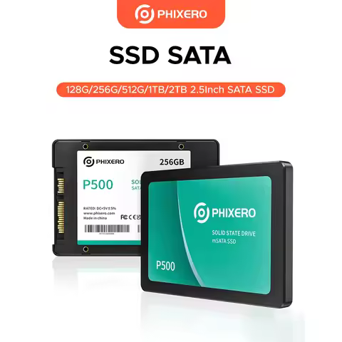 PHIXERO SATA3.0 SSD3 Internal Solid State Drive 128GB/250GB/500GB/2TB High Speed 500MB/s for Laptop 