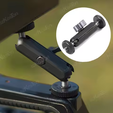 Double Ball head Magic Arm 1/4 inch Screw CNC for SLR Camera Tripod Cage Rig LED Video Light Microph