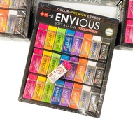 Envious eraser, soft, clean, many beautiful colors, pack of 48.