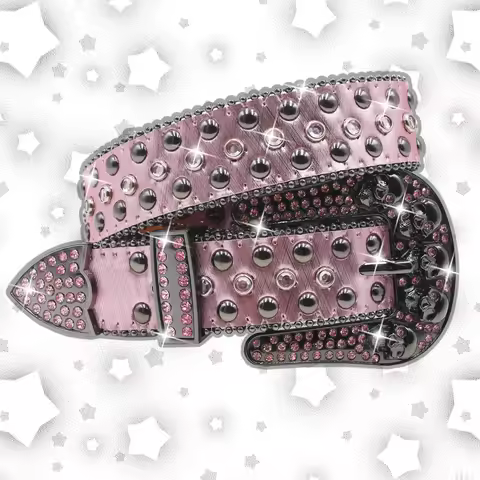Fashion Luxury Strap Diamond Belt Western Crystal Studded Belt Cowgirl Cowboy Rhinestone Belt For Wo