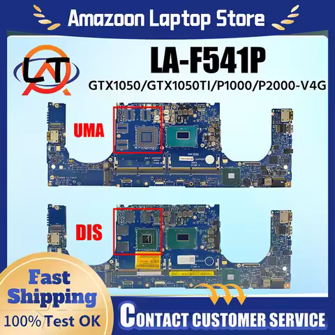 For DELL Original LA-F541P Mainboard 0YWFR1 Laptop Motherboard XPS 15 9570 Precision 5530 i3 i5 i7 1